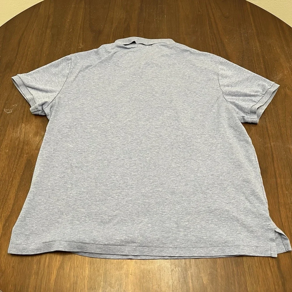 Polo Ralph Lauren Shirt Mens XL Blue Custom Slim Fit Flesh Pony Pima Soft S/S